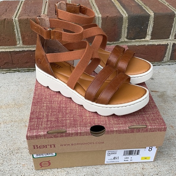 Born | Shoes | Born Leather Calexico Platform Gladiator Sandal Size 8 New |  Poshmark